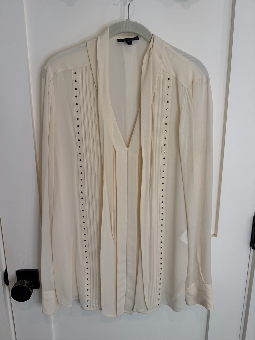 Belstaff "Walton" Stud-Embellished Silk Blouse